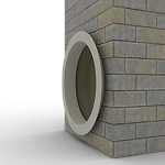 Откос радиусный 0,4 мм (RAL 7044) c порошковым покрытием