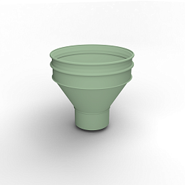 Воронка водосточная ф170х350мм (RAL 6019) водосборная, c порошковым покрытием