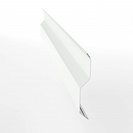 Планка примыкания в накладку для кровли 0,45 мм (RAL 9003) с порошковым покрытием