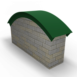 Парапет радиусный 1 мм (RAL 6035) полиэстер