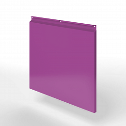 Фасадная металлокассета закрытого типа оцинкованная с порошковым покрытием 0,7x535х535мм RAL 4008 Сигнальный фиолетовый