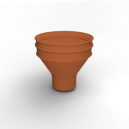 Воронка водосточная ф120х350мм (RAL 2010) водосборная, c порошковым покрытием