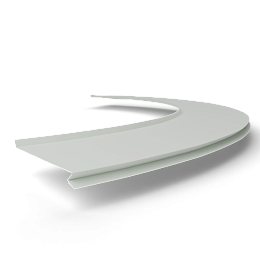 Отлив радиусный 0,5мм RAL 9016 оцинкованный, c порошковым покрытием