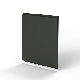 Фасадная металлокассета 1160x1160 (RAL 6006) открытого типа, с порошковым покрытием 0,7 мм