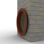 Откос радиусный 1,2 мм (RAL 8029) c порошковым покрытием