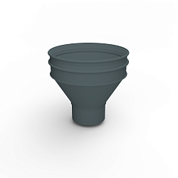 Воронка водосточная ф100х350мм (RAL 7026) водосборная, c порошковым покрытием