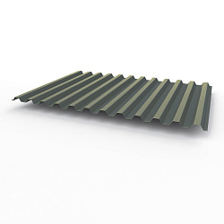 Профнастил С21 0,35х1051мм (RAL 7012) оцинкованный, с полимерным покрытием (полиэстер)