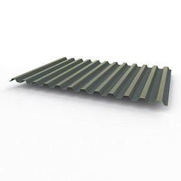 Профнастил С21 0,35х1051мм (RAL 7012) оцинкованный, с полимерным покрытием (полиэстер)