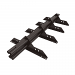 Снегозадержатель трубчатый плоскоовальный 3000мм универсальный 40x20-1,0-2,0-4 оцинкованная сталь с порошковым покрытием RAL 8017