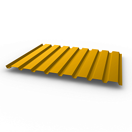 Профнастил С20 - 0,7х1150мм (RAL 1006) оцинкованный, с полимерным покрытием (Полиэстер)