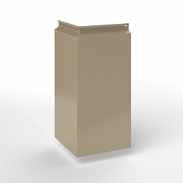 Фасадная металлокассета угловая закрытого типа оцинкованная с порошковым покрытием 1,2мм RAL 1018