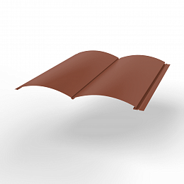 Металлосайдинг Блок-Хаус оцинкованный с полимерным покрытием 0,45х360мм RAL 8004