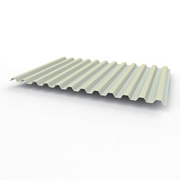 Профнастил С21 0,6х1051мм (RAL 7035) оцинкованный, с полимерным покрытием (полиэстер)