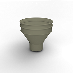 Воронка водосточная ф100х350мм (RAL 7034) водосборная, c порошковым покрытием