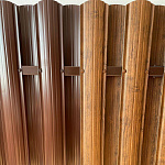 Штакетник полукруглый металлический оцинкованный с полимерным покрытием 0,4х100мм полукруглый фигурный RAL 7004