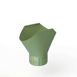 Воронка желоба оцинкованная накладная порошок ф220мм RAL 6021