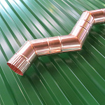 Колено водосточное медное ф150х400x400мм