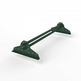 Снегозадержатель трубчатый плоскоовальный 3000мм универсальный 40x20-1,0-1,0-4 оцинкованная сталь с порошковым покрытием RR 11