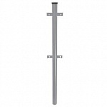 Столб заборный круглый (премиум) 57x3000 мм RAL 7004 С планкой