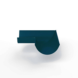 Угол 90 градусов водосточного желоба оцинкованный порошок ф120х400х400мм RAL 5020