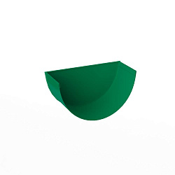 Заглушка желоба водосточного оцинкованная порошок ф120мм RAL 6024