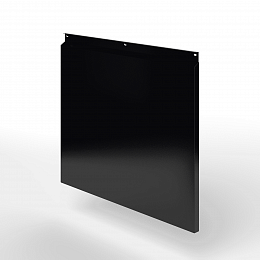 Фасадная металлокассета закрытого типа оцинкованная с порошковым покрытием 0,7x430х420мм RAL 9005 Чёрный янтарь