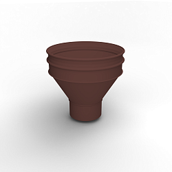 Воронка водосточная ф100х350мм (RAL 8012) водосборная, c порошковым покрытием