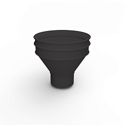 Воронка водосточная ф100х350мм (RAL 8022) водосборная, c порошковым покрытием