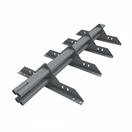 Снегозадержатель трубчатый плоскоовальный 3000мм универсальный 40x20-1,0-2,0-3 оцинкованная сталь с порошковым покрытием RAL 7040