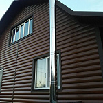 Металлосайдинг Блок-Хаус оцинкованный с полимерным покрытием 0,45х360мм RAL 9006