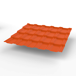 Металлочерепица Kvinta plus оцинкованная с полимерным покрытием 0,45х1210мм RAL 2004