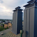 Дымник на трубу с жалюзи оцинкованный с полимерным покрытием до 2000мм RAL 3011