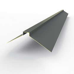 Конек фигурный 0,45 мм RAL 7011 оцинкованный, с порошковым покрытием