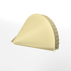 Заглушка для кровли конусная 0,45мм x 301мм (RAL 1014) к полукруглому коньку, оцинкованная с порошковым покрытием