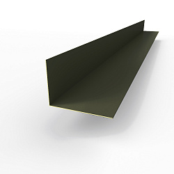 Планка угла внутренняя RAL 6008 оцинкованная c порошковым покрытием 0,45мм