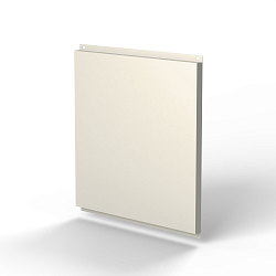 Фасадная металлокассета 1160x1160 (RAL 9001) открытого типа, с порошковым покрытием 0,7 мм