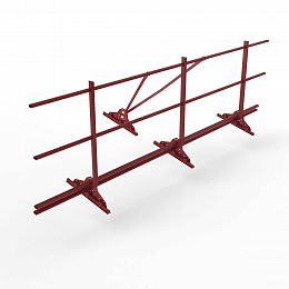 Ограждение кровельное функция снегозадержатель фальц 2000мм 600-25-1-1,5-2 оцинкованная сталь с порошковым покрытием RAL 3011