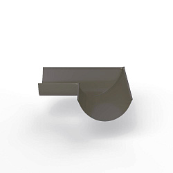 Угол 90 градусов водосточного желоба оцинкованный порошок ф120х400х400мм RAL 7039