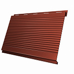 Вертикаль 0,2 gofr 0,5 Satin с пленкой RAL 8004 терракота