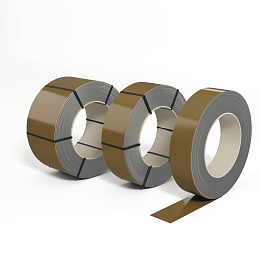 Лента оцинкованная (Штрипс) 0,55 мм (RAL 8000) с полимерным покрытием (полиэстер)