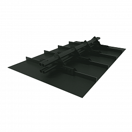 Снегозадержатель трубчатый плоскоовальный 3000мм фальц 40x20-1,0-1,5-4 оцинкованная сталь с порошковым покрытием RAL 6009