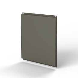 Фасадная металлокассета открытого типа 1,2 мм (RAL 7039) оцинкованная, с порошковым покрытием