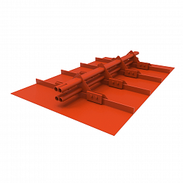Снегозадержатель трубчатый 3000мм фальц 40x20-1,0-1,5-3 холоднокатанная сталь с порошковым покрытием RAL 2004