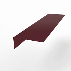 Планка околооконная для фасада оцинкованная с порошковым покрытием 0,45мм ширина менее 625 мм RAL 3005