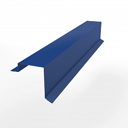 Торцевая планка (RAL 5005) оцинкованная, с порошковым покрытием 0,45 мм (ширина более 625 мм)