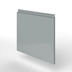 Фасадная металлокассета закрытого типа оцинкованная с порошковым покрытием 0,7x380х370 мм RAL 7042 Транспортный серый A