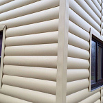 Металлосайдинг Блок-Хаус оцинкованный с полимерным покрытием 0,45х360мм RAL 1014