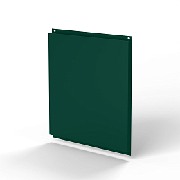 Фасадная металлокассета 1160x530 (RAL 6005) открытого типа, с порошковым покрытием 0,7 мм