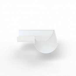 Угол 90 градусов водосточного желоба оцинкованный порошок ф150х400х400мм RAL 9003