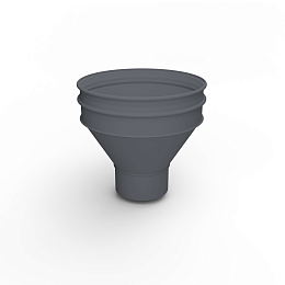 Воронка водосточная ф90х350мм (RAL 7024) водосборная, c порошковым покрытием